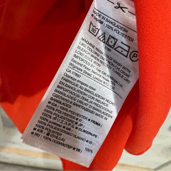 Banana republic orange flowy chiffon off shoulder boho top ❤️ - Picture 3 of 7